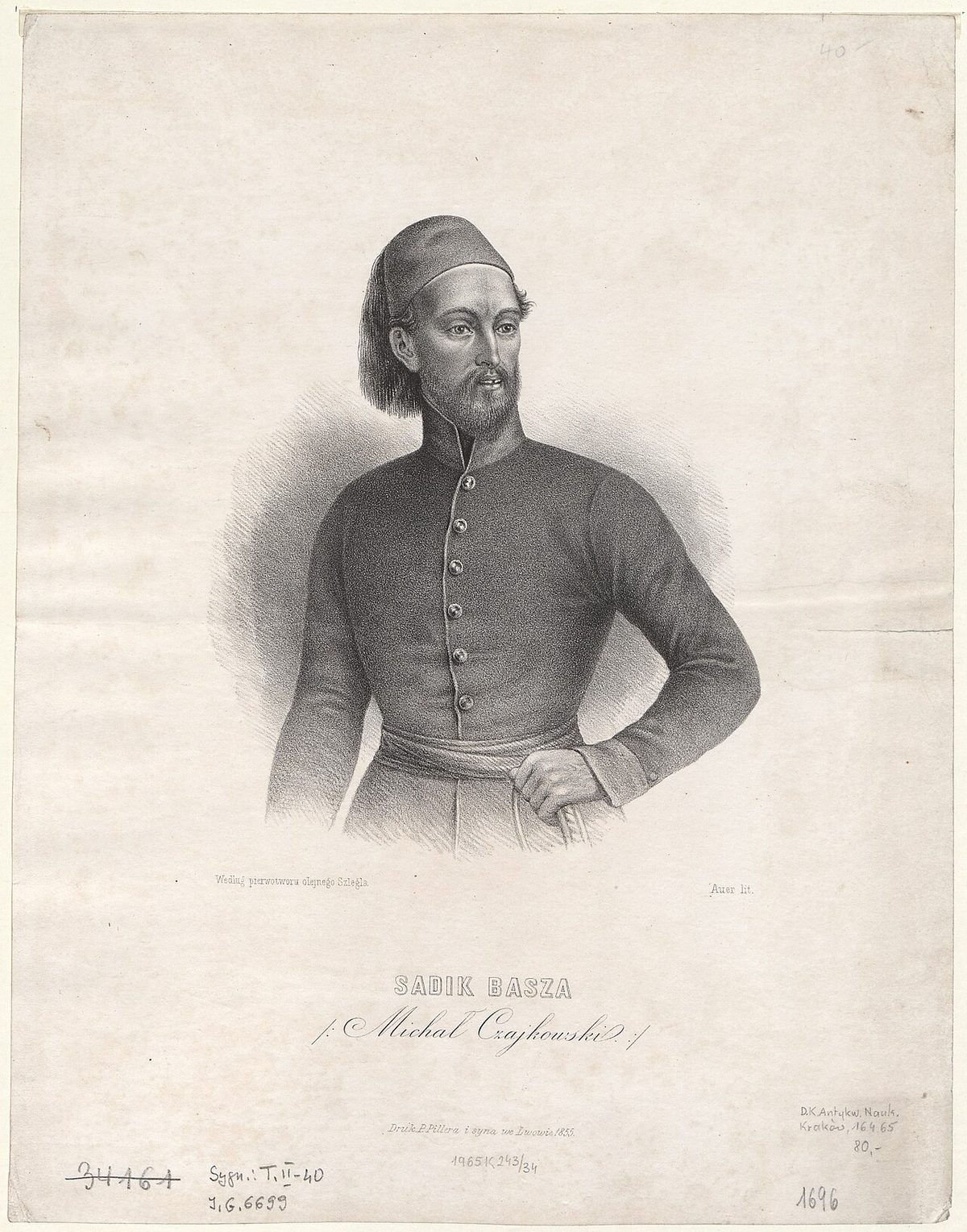 Sadık Paşa (Michał Czajkowski) 1855 tarihli bir tasvirde