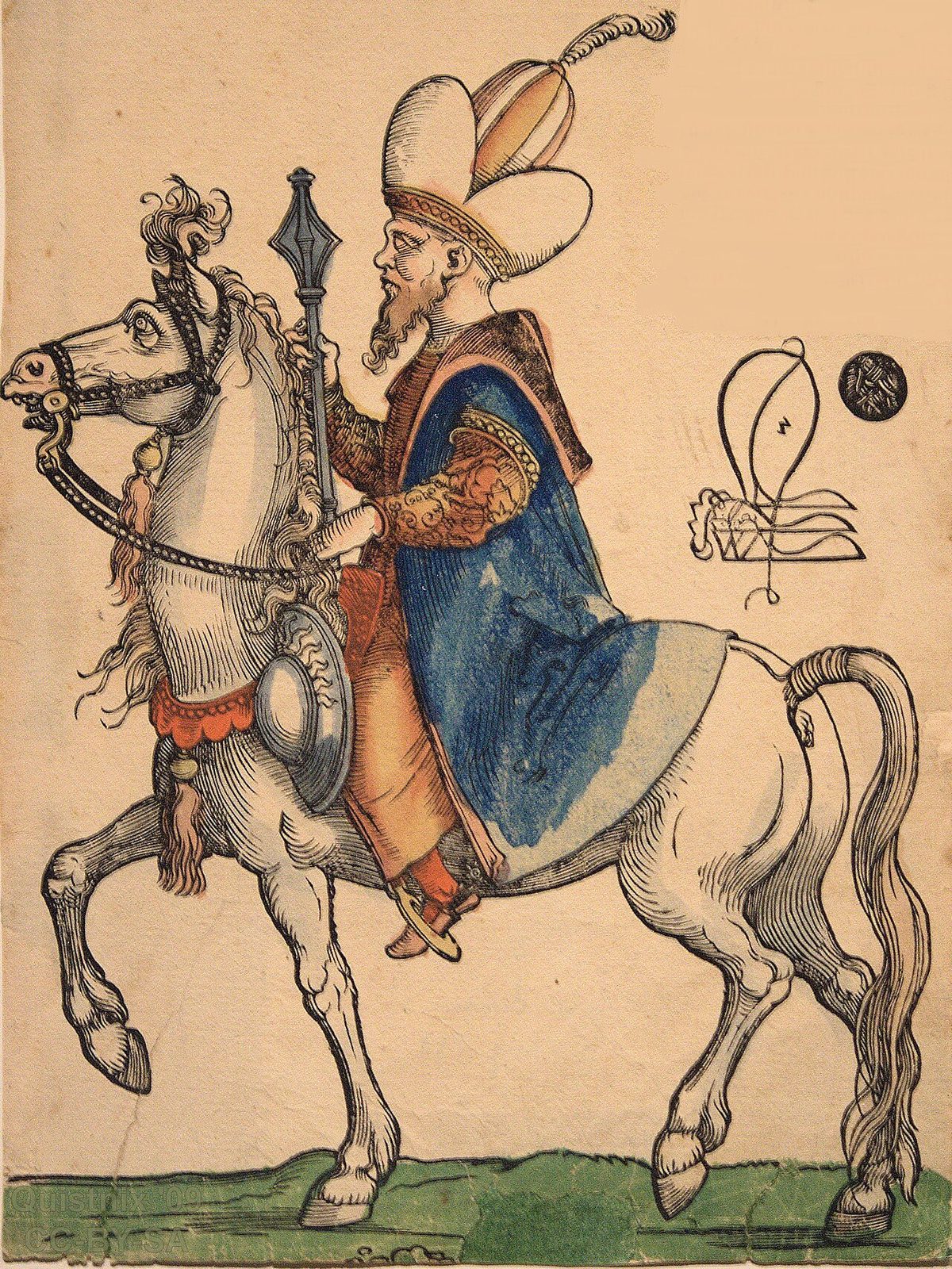Sebald Beham'ın yaklaşık 1530 tarihli İbrahim Paşa tasviri