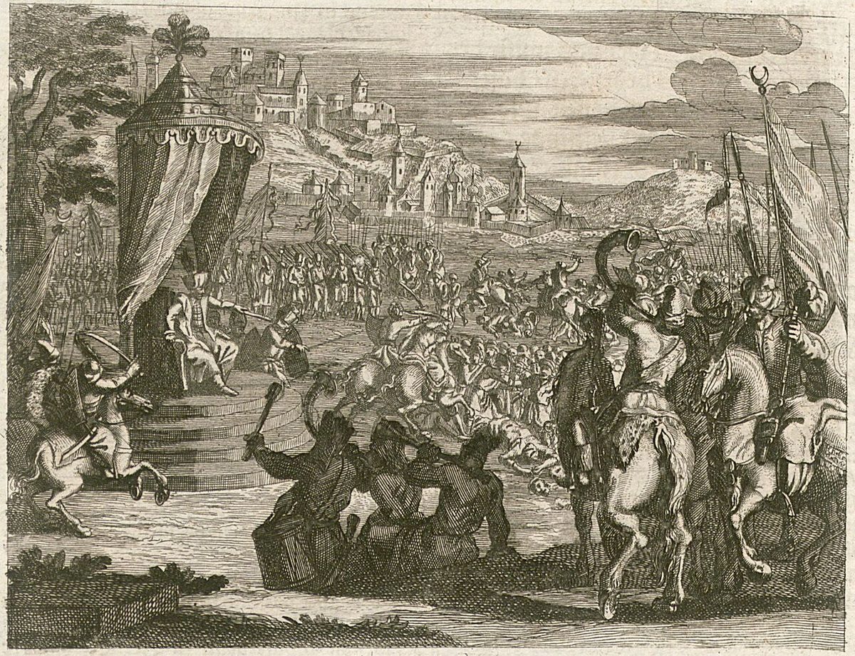1663 Uyvar kuşatmasını gösteren J. A. Thelot gravürü