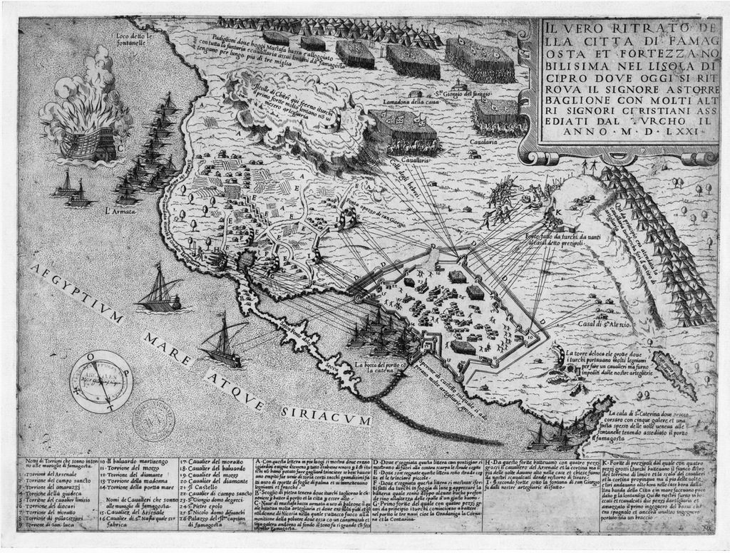 1571 Magosa kuşatmasını gösteren dönem tasviri