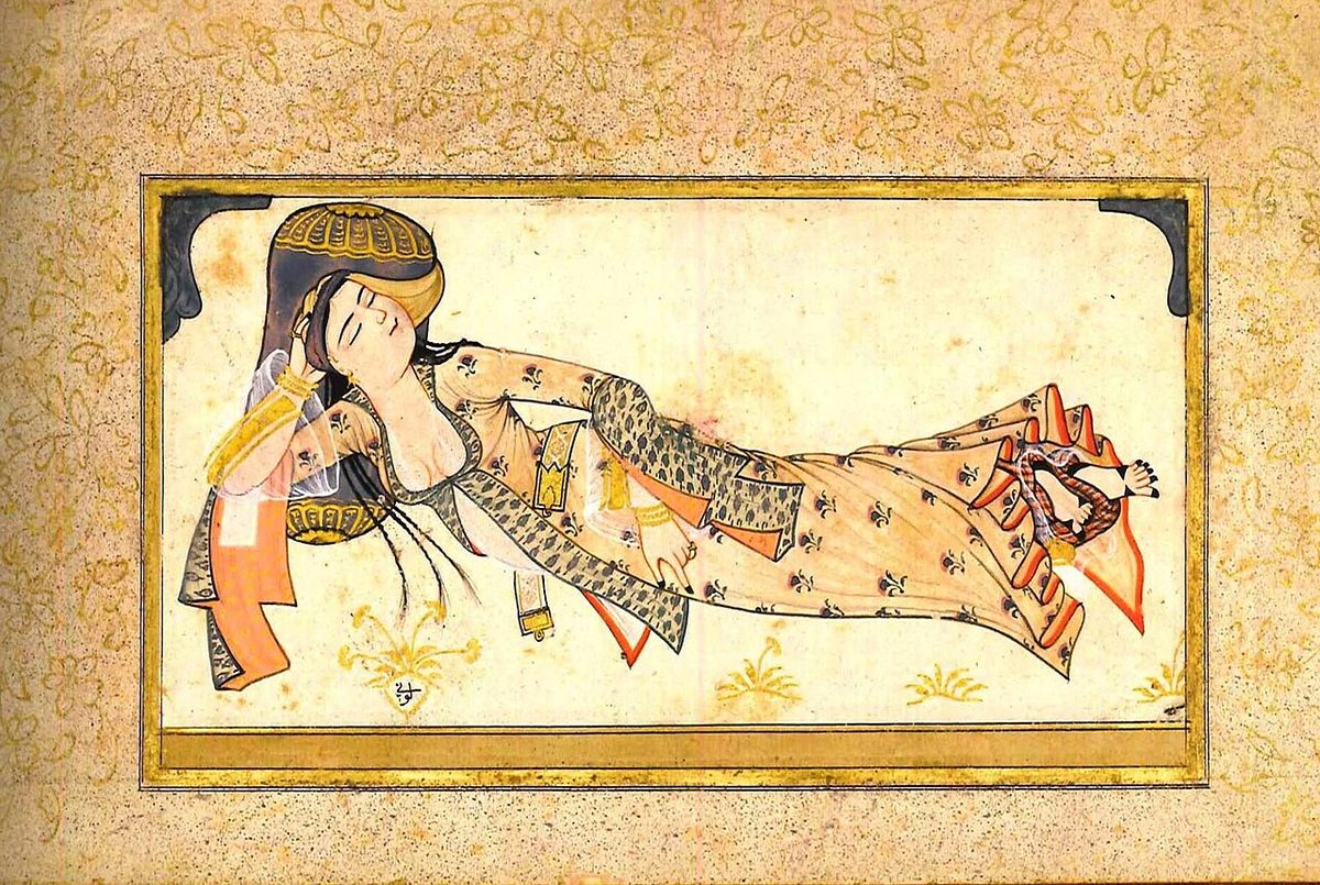 Levni'nin uyuyan genç kadın tasviri