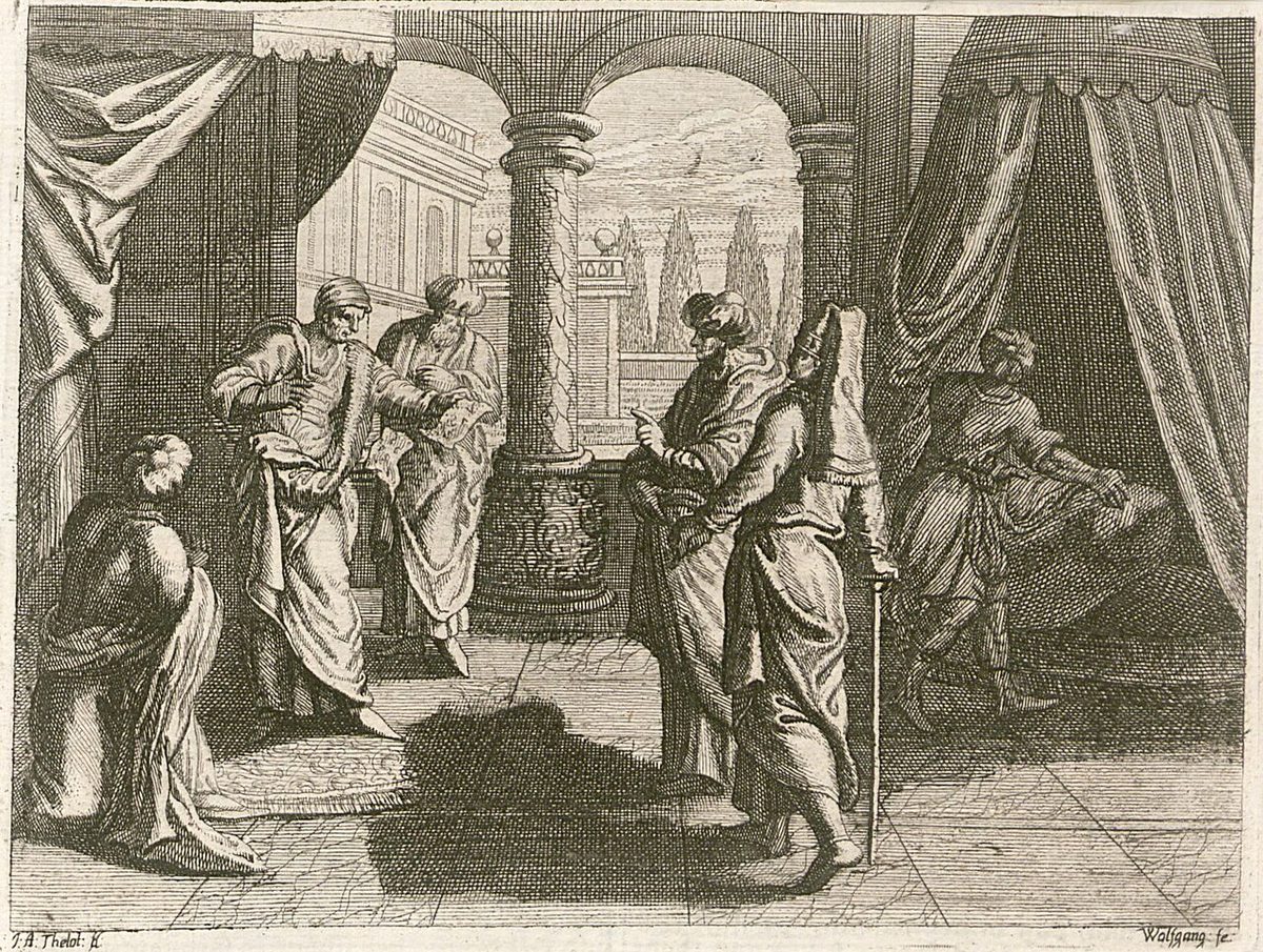 Sultan İbrahim'in 1648'de şeyhülislam fetvasını reddedişini gösteren tasvir
