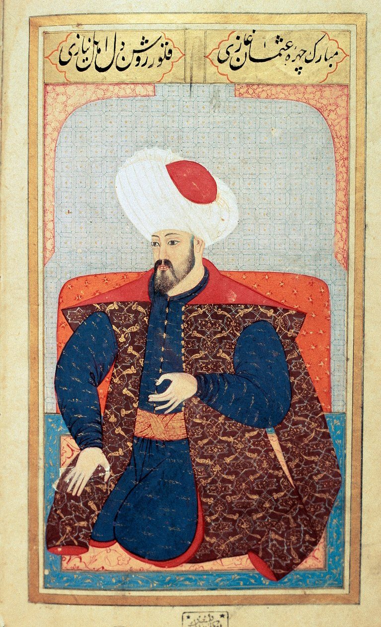 Seyyid Lokman'ın Kıyâfetü'l-İnsâniyye nüshasındaki Osman Gazi minyatürü