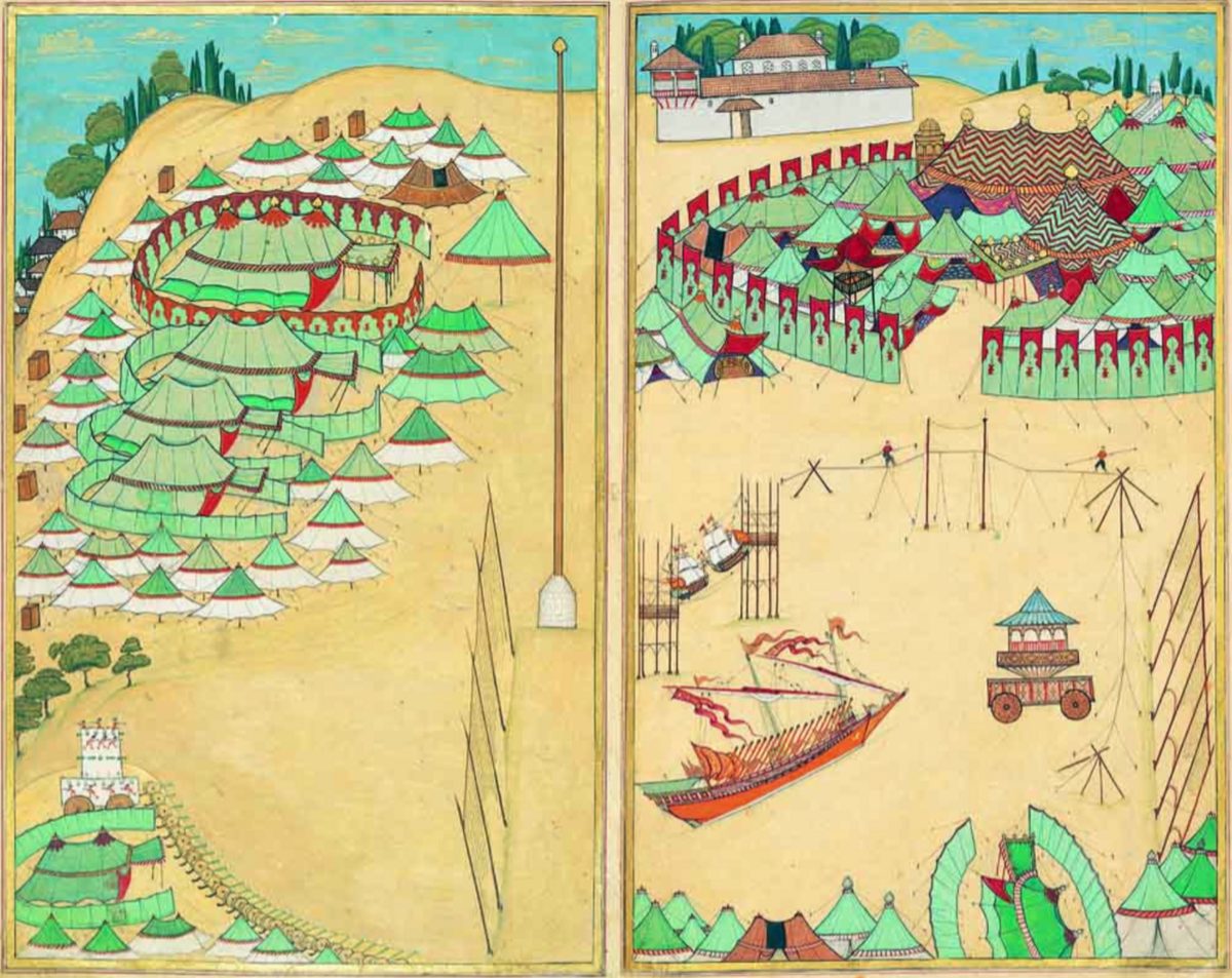 1720 şenliklerinde kurulan çadırları gösteren minyatür