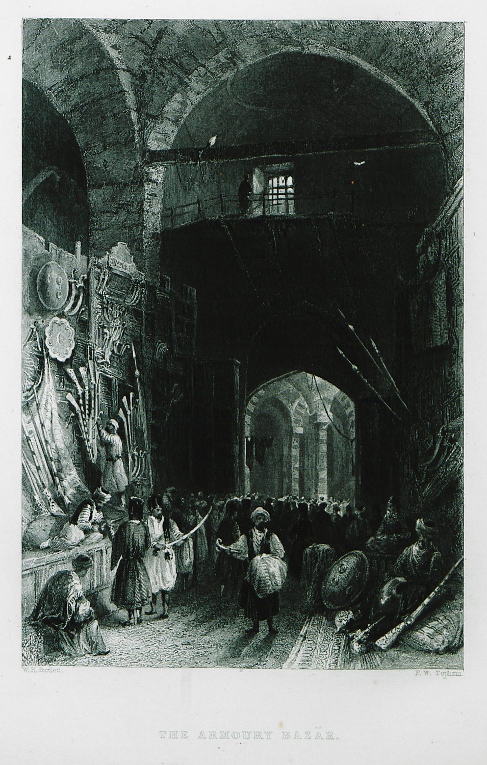 Julia Pardoe'nun 1839 tarihli kitabından İstanbul'da bir çarşı gravürü