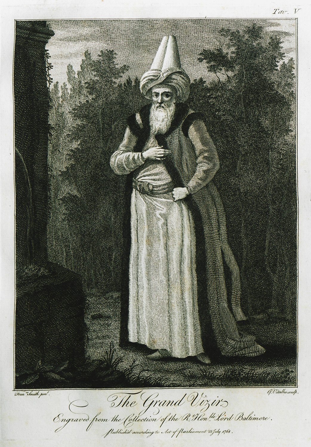 1769 tarihli bir yayında Osmanlı sadrazamı tasviri