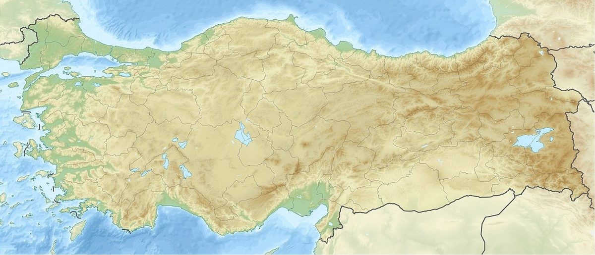 Anadolu'nun yükselti haritası; Ankara ve Sivas arasındaki sefer bölgesi