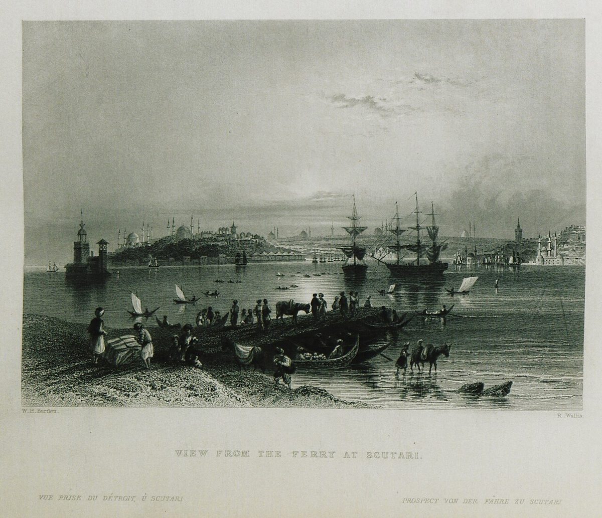 Julia Pardoe'nun 1838 tarihli kitabında Üsküdar iskelesinden bir görünüş