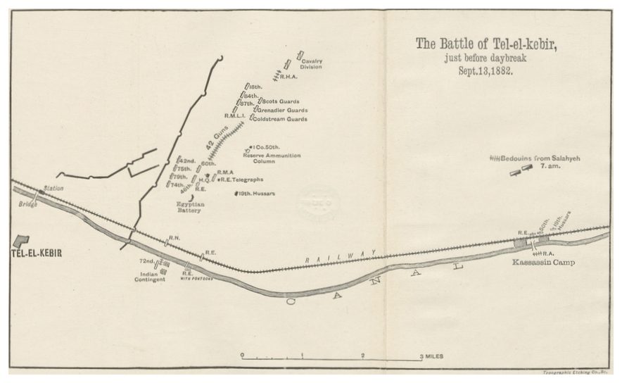 1882 Tel el-Kebir Muharebesi'ni gösteren gravür