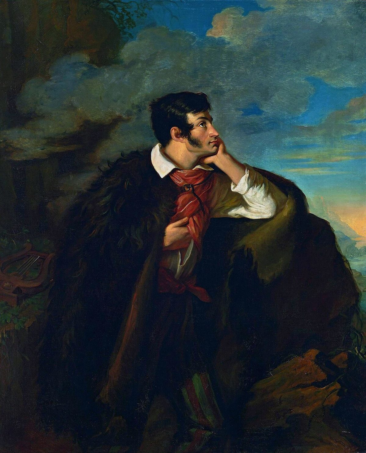 Walenty Wańkowicz'in Adam Mickiewicz'i Ayu-Dağ kayalığında gösteren portresi