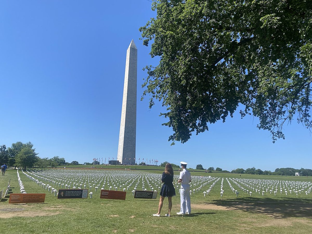Washington Anıtı'nın 2022'de çekilmiş bir fotoğrafı