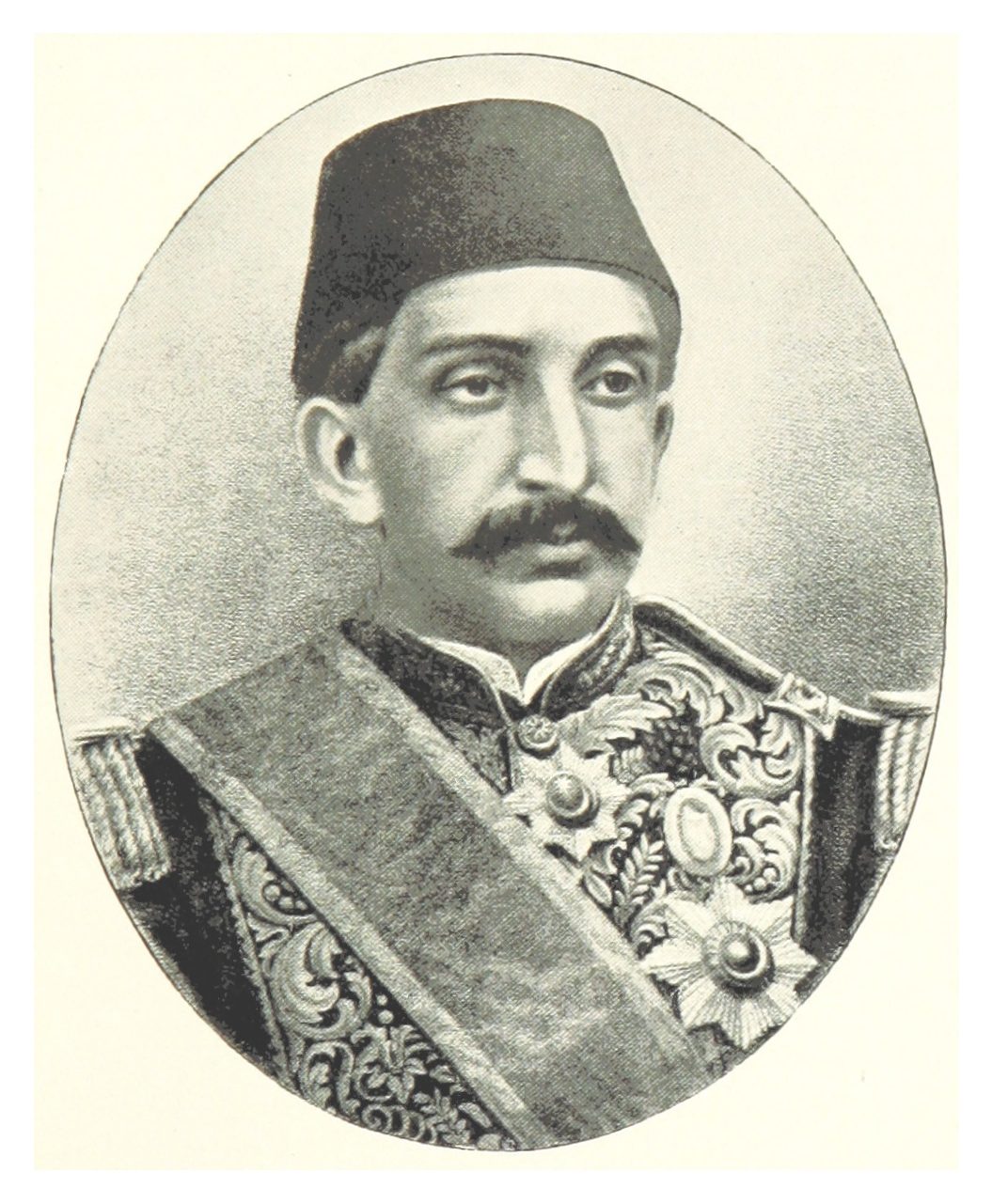 1893 tarihli bir kitapta yer alan Sultan II. Abdülhamid gravürü